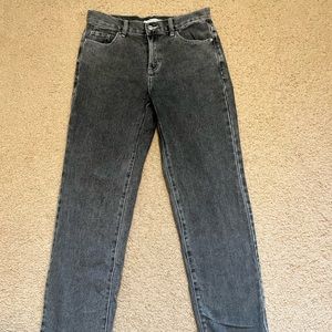 Gray boyfriend jeans
